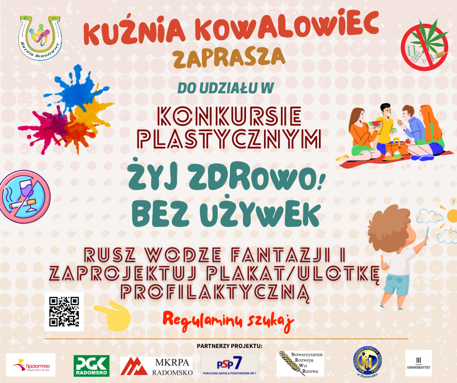 Konkurs plastyczny "Żyj zdrowo! Bez używek"