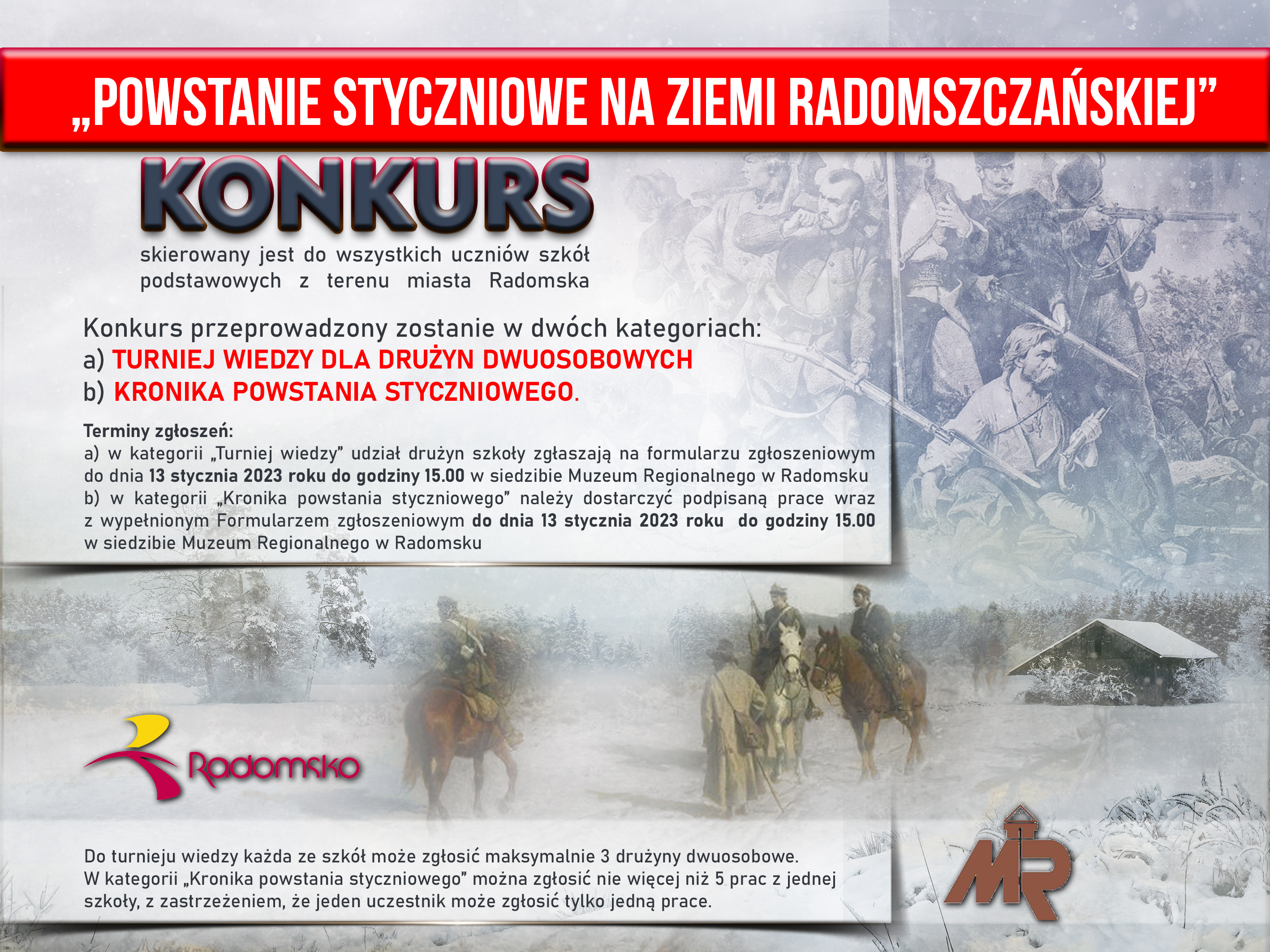 konkurs powstanie styczniowe