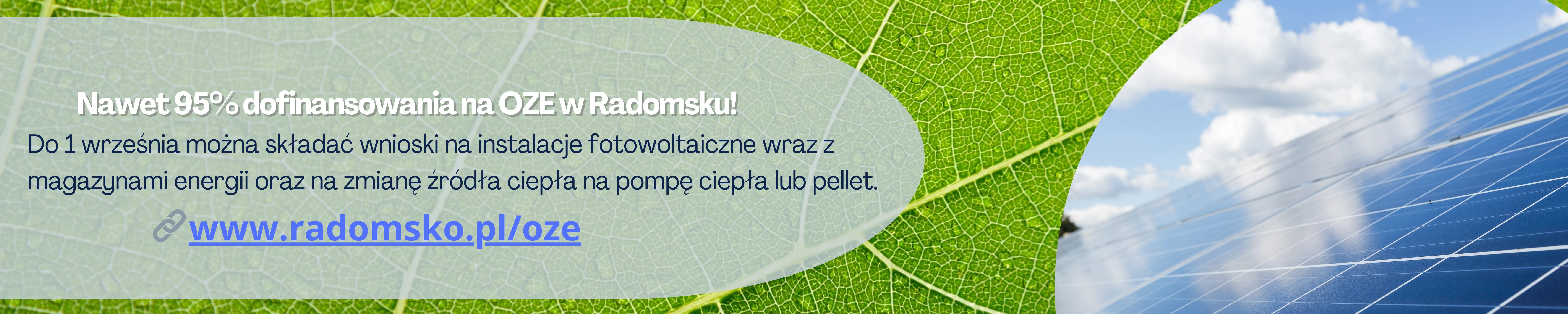 Przestrzeń w transformacji - dofinansowanie OZE