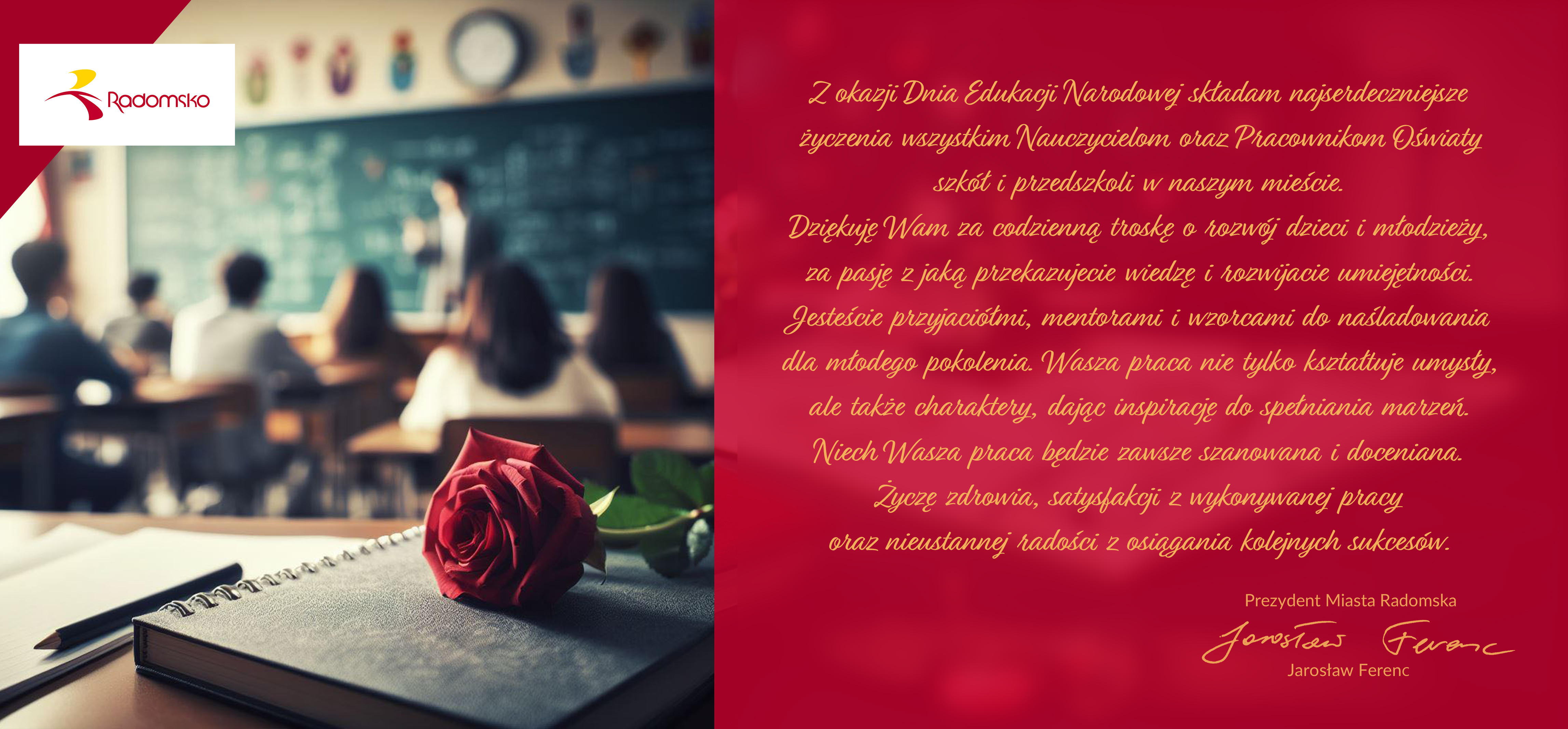 Życzenia prezydenta okazji Dnia Edukacji Narodowej