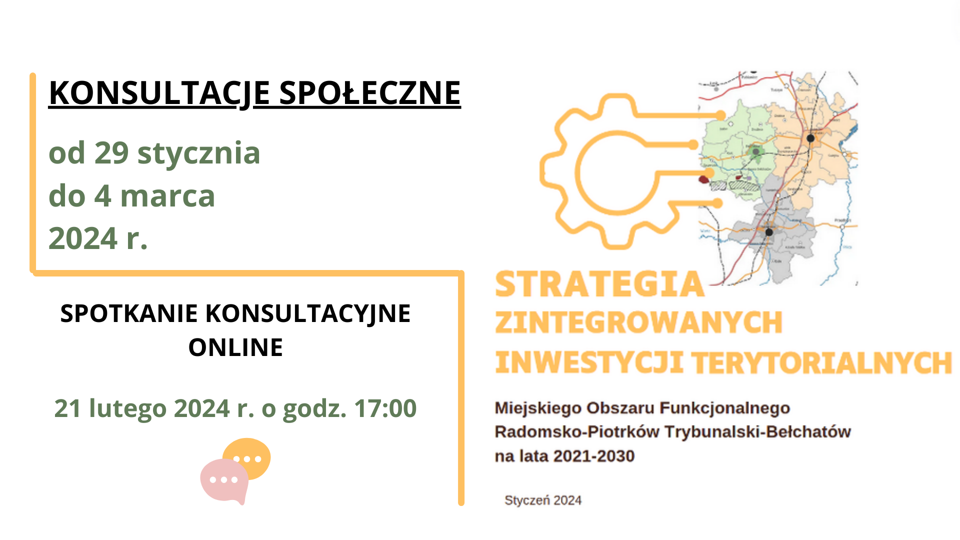 Ruszyły konsultacje społeczne Strategii ZIT MOF Radomsko – Piotrków Trybunalski – Bełchatów 2030