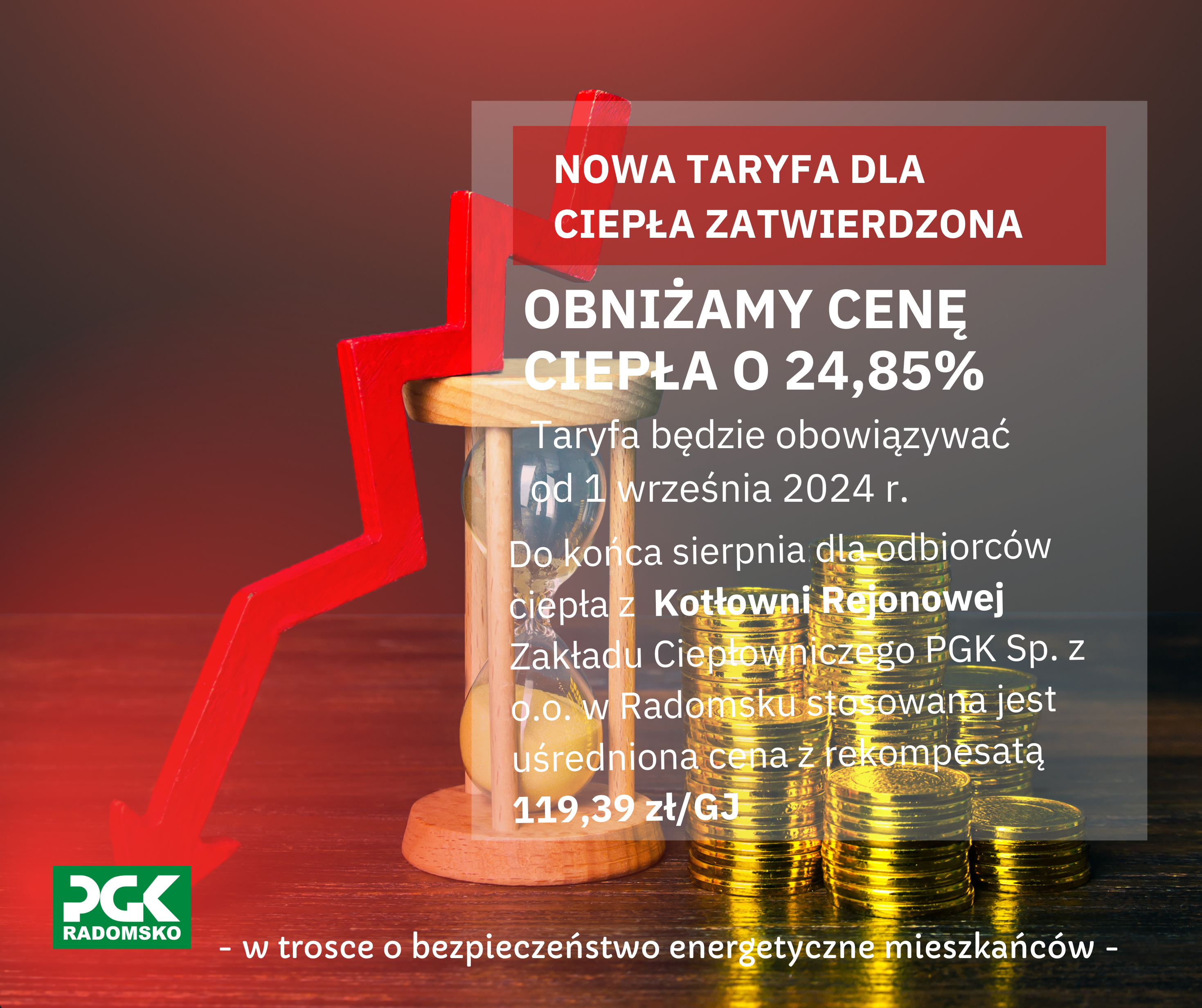 Od 1 września zapłacimy mniej za ciepło