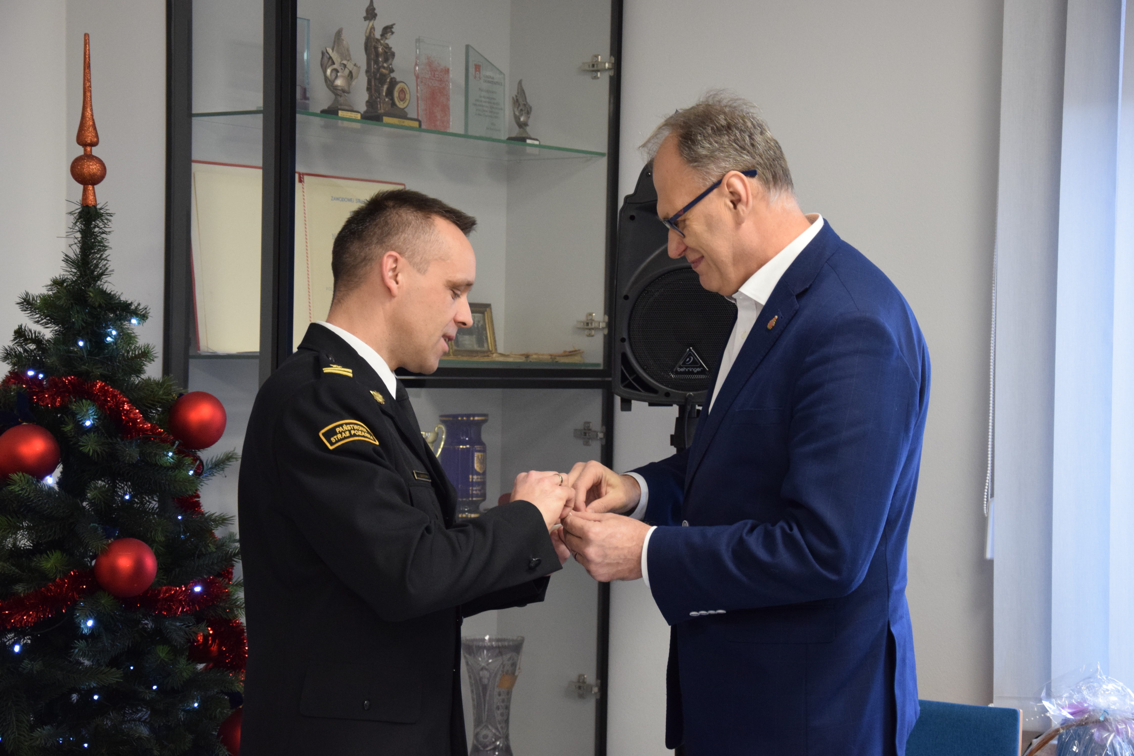Bożonarodzeniowe spotkanie w Komendzie Powiatowej Państwowej Straży Pożarnej w Radomsku