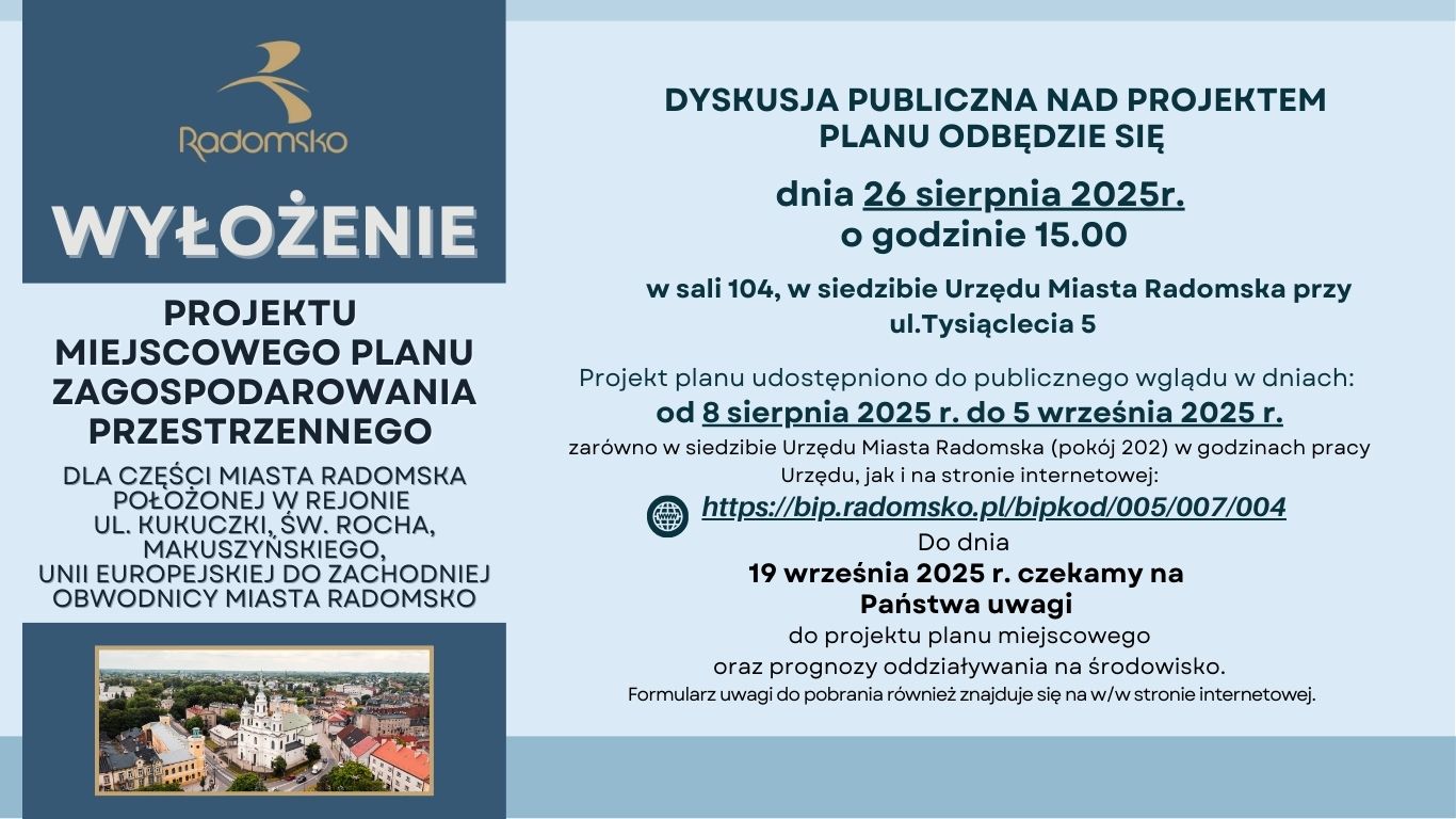 Zapraszamy do dyskusji nad projektem planu miejscowego
